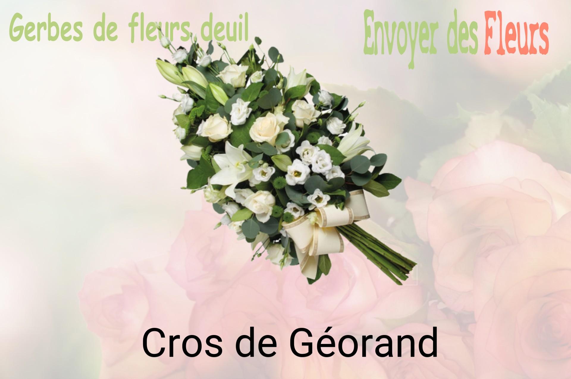 Gerbe de fleurs de deuil livrée à Cros-de-Géorand